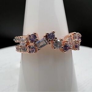 Elegant Rose Gold Gemstone Ring